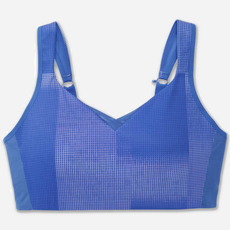 Brooks Drive Convertible NZ - Women's Running Bra - Bluetiful Altitude Print (34782-GHZS)